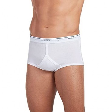 Jockey Men's Underwear Classic Full Rise Brief - 6 Pack white 32
