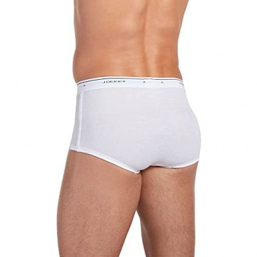 Jockey Men's Underwear Classic Full Rise Brief - 6 Pack White 38