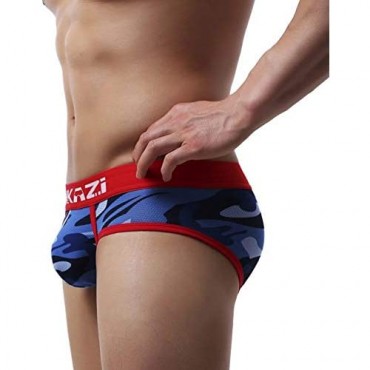 Men's Briefs Underwear 3-Pack Camouflage Mesh Breathable Low Rise Pouch Brief