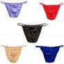 Mlovew Men's Comfortable Silky Bugle Pouch Tanga Briefs Strings Bikini Underwear