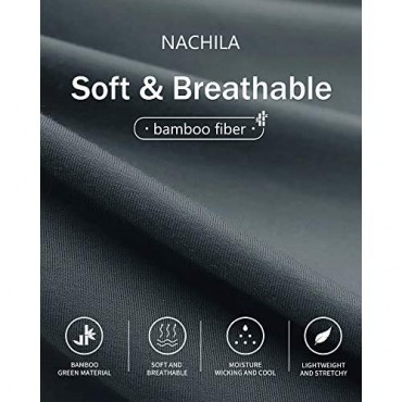 NACHILA Men’s Briefs Bamboo Rayon Breathable Underwear Soft Pouch 4 Pack