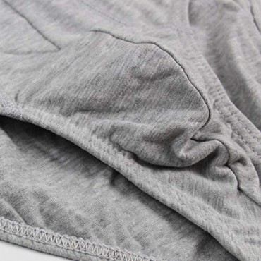 Nightaste Men's Cotton Underwear Hip Briefs 5-Pack Classic Stretch Bulge Pouch Bikini Undies with Assorted Solid Color Stripe