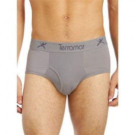 Terramar Mens Microcool Mesh Slim Fit Briefs Underwear Storm XX-Large/ 44-46