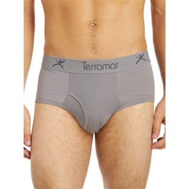 Terramar Mens Microcool Mesh Slim Fit Briefs Underwear Storm XX-Large/ 44-46