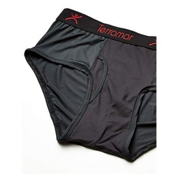 Terramar Microcool Mesh Slim Fit Briefs Underwear (Pack of 1) Black Large/ 36-38