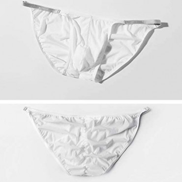 YuKaiChen Men's Bikini Underwear Low Rise String Pouch Briefs
