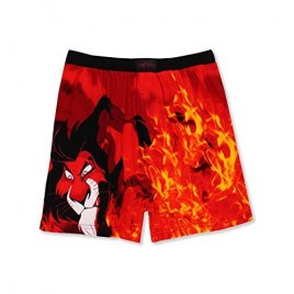 Disney The Lion King Scar Hyenas Mens Briefly Stated Boxer Lounge Shorts
