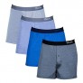 Feelvery Men's Cool Active Sporty Performance Knit Boxer Shorts Underwear (4 Pack) (Melange  Large)