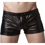 IYUNYI Men's Imitation Leather Swim Trunk Boxer Shorts