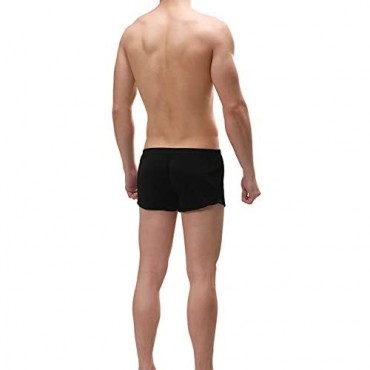 KAMUON Men’s Sexy Breathable Built-in Pouch Boxers Underwear Lounge Sleep Shorts