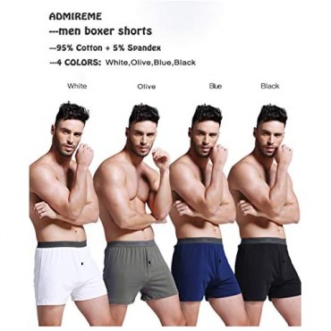 Men's Boxer Shorts Cotton Knit Underwear Shorts Comfortable Boxer Brief Soft Cool Boxers