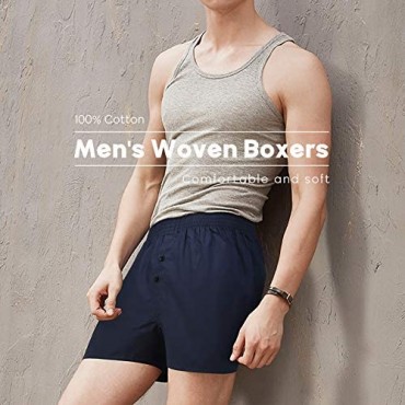 Natural Feelings Classic Boxers Shorts Cotton Woven Mens Underwear Boxers Pack