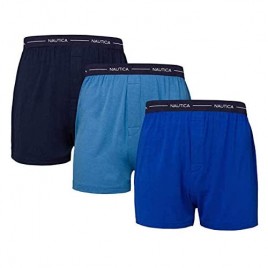 Nautica Men's Boxer Modal Cotton Fit Boxer with Functional Fly Tagless  3 Pack
