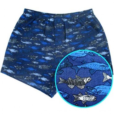 ROCK ATOLL Men's Colorful Funny Animal All Over Print Cotton Boxer Shorts S-XXL
