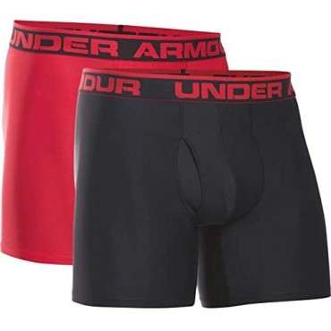 Under Armour O Series 6in Boxerjock - 2-Pack - Men's Black/Red S