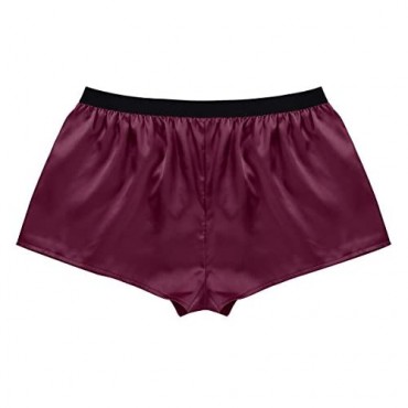 YiZYiF Men's Silky Satin Boxers Shorts Summer Lounge Underwear Lingerie Shorts
