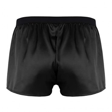 YOOJOO Men's Silk Satin Boxers Shorts Underwear Nightwear Lounge Pyjamas Beach Panties
