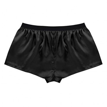 YOOJOO Men's Silk Satin Boxers Shorts Underwear Nightwear Lounge Pyjamas Beach Panties