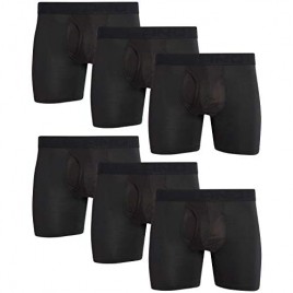 AND1 Men's High Performance Compression Boxer Briefs Active Underwear (6 Pack)
