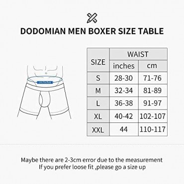 DODOMIAN Mens Underwear Boxer Briefs Soft Cotton Underwear Men's Boxer Briefs