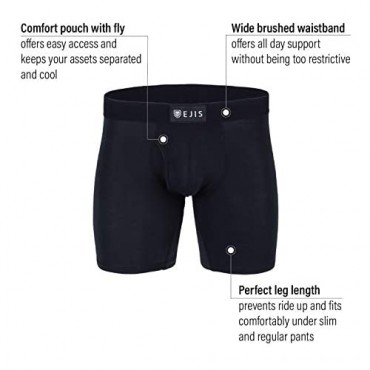 Ejis Sweat Defense Boxer Brief | Fly | Sweat Proof Micro Modal