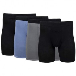 Gildan Men's Modal Regular Leg Boxer Briefs  4 Pack