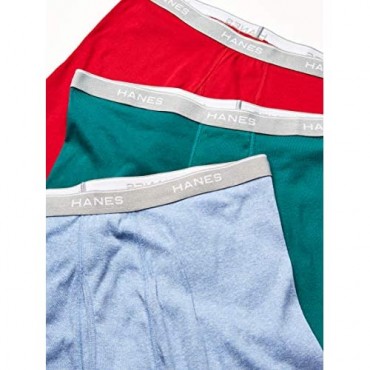 Hanes Men's Tagless Boxer Briefs with Comfort Flex Waistband Multipack 6 Pack - Assorted Large