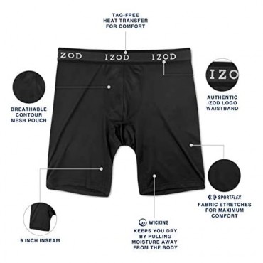 IZOD Men's 5 Pack Performance Cycle Boxer Brief