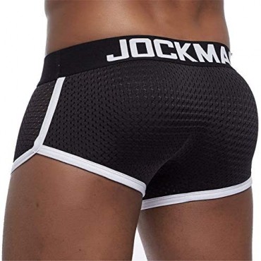 JOCKMAIL Mens Underwear Boxer Mesh Mens Padded Underwear Boxer with Hip Pad Men's Boxers