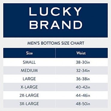 Lucky Brand Mens Cotton Stretch Long Leg Boxer Briefs Underwear (3 Pack)