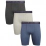 Lucky Brand Mens Cotton Stretch Long Leg Boxer Briefs Underwear (3 Pack)