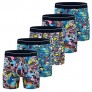Mens Boxer Briefs  Cotton Underwear Comfy Breathable Tagless No Ride-up 6’’ Regular Leg Sport Boxer Briefs with Fly Pack