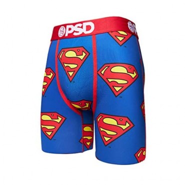 PSD Underwear Men's Stretch Wide Band Boxer Brief Underwear Bottom - DC Comics