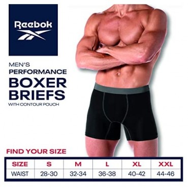 Reebok Men's Performance Boxer Briefs with Comfort Pouch (4 Pack)
