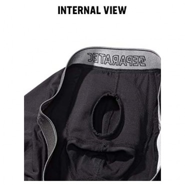 Separatec Men's Dual Pouch Underwear Micro Modal 8 Ultra Soft Comfort Fit Boxer Briefs 3 Pack