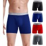 wirarpa Men's Mesh Nylon Boxer Briefs Breathable Cool Breeze Men's Stretchy Underwear Open Fly 4 Pack