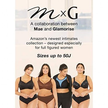 Brand - MxG - a Mae and Glamorise Collaboration - Women's Full Figure Plus Size Minimizer Comfort Support Bra