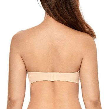 CALVENA Women's Seamless Invisible Underwire Minimizer Strapless Bra for Large Bust