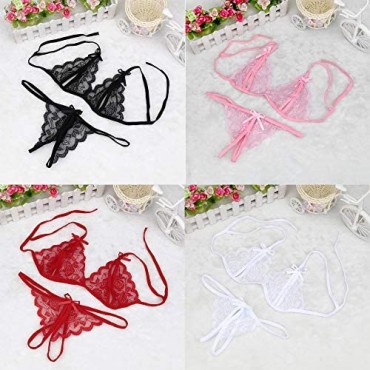YOCheerful Lady Sexy Lingerie Lace Underwear Sleepwear G-String Lingerie Thin Floral Hollow Out Lingeries