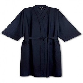 Big and Tall Lightweight Super Soft Kimono to 8X and 6X Tall in Light Blue  Burgundy  and Navy