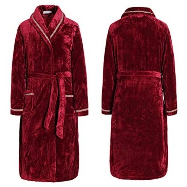 Borje Men's Fleece Robe Shawl Collar Bathrobe - Unisex