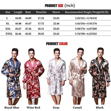 Daiwenwo Men Robe Gown Sleepwear Plus Size Luxurious Summer Autumn Bath Robe Nightwear Male Pajamas WP032