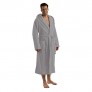 Hooded Bathrobe for Women and Men Cotton Velour Terry Adult Robe
