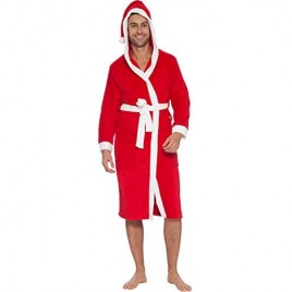 INTIMO Mens Hooded Family Pajama Santa Robe