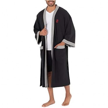 IZOD Men's Waffle Knit Kimono Robe