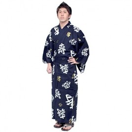 Kimono Japan Men's Easy Yukata Robe Basic Sleeves