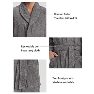 MARQUESS Premium Thick Terry Cloth Bathrobe Long –Staple Combed Cotton Robe-Unisex Suits for Adult