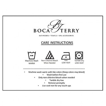Men's Terry Cloth Robe by BOCA TERRY Luxury Bath Robe Plush White Cotton Spa Robes M/L & 2X