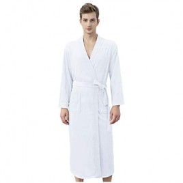 Men's Terry Cloth Robes Towel Bathrobe Long Soft Absorbent Robes Home Hotel Spa Robe Sleepwear Pajamas