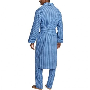 Nautica Men's Long Sleeve Lightweight Cotton Woven Robe